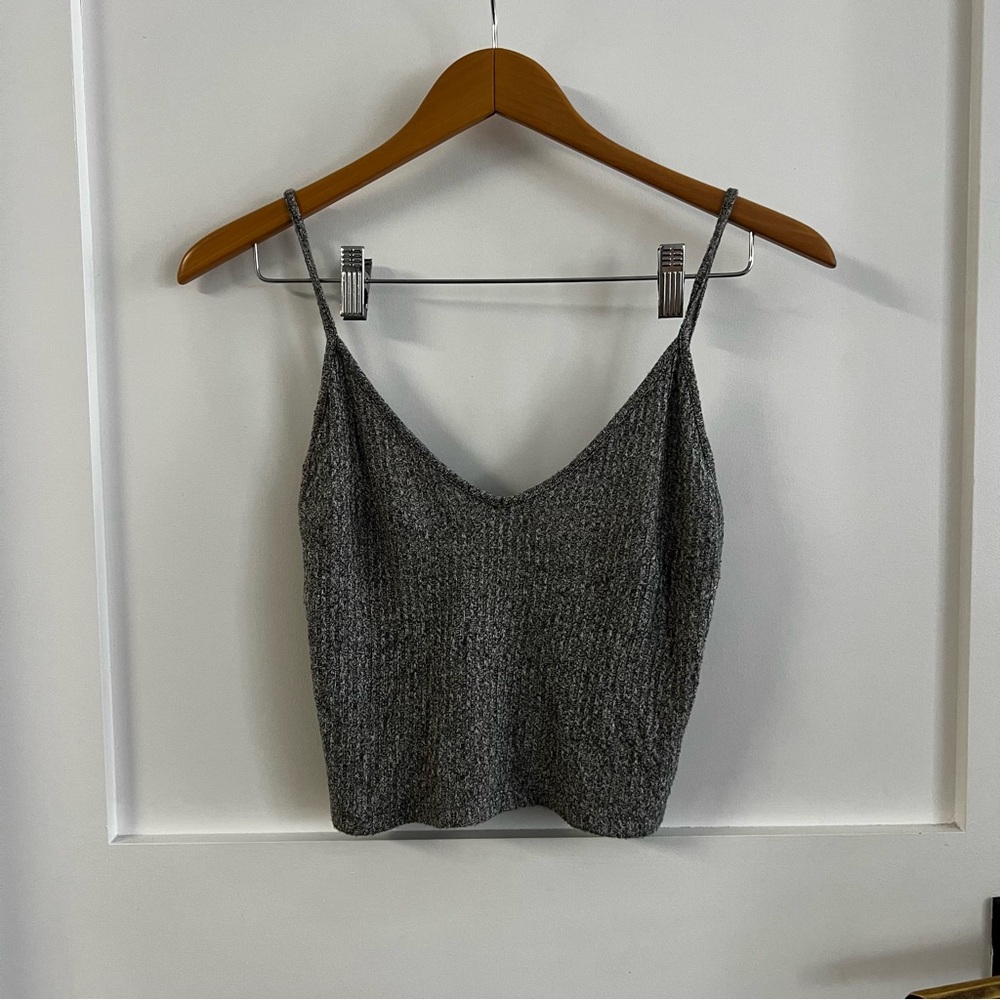 Gray Knit Women's Top